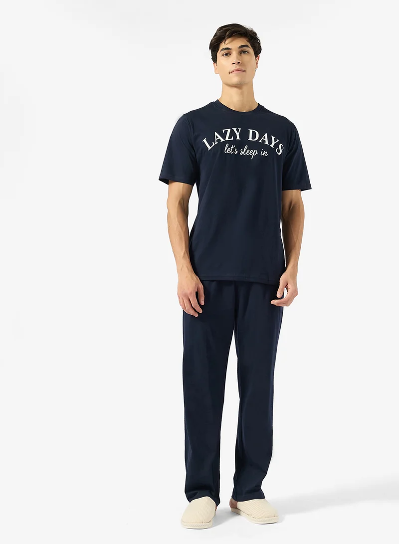 Seventy Five  Regular fit tee and Pant set for Men | Best Price UAE